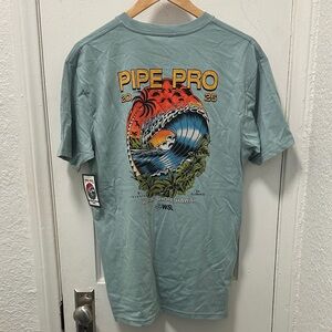 VISSLA Blue Green Graphic Surfing Tee Size Medium